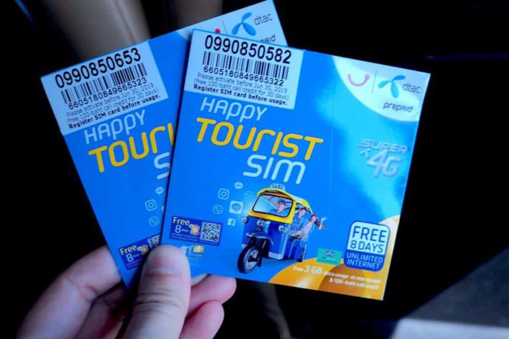 carte sim thailande